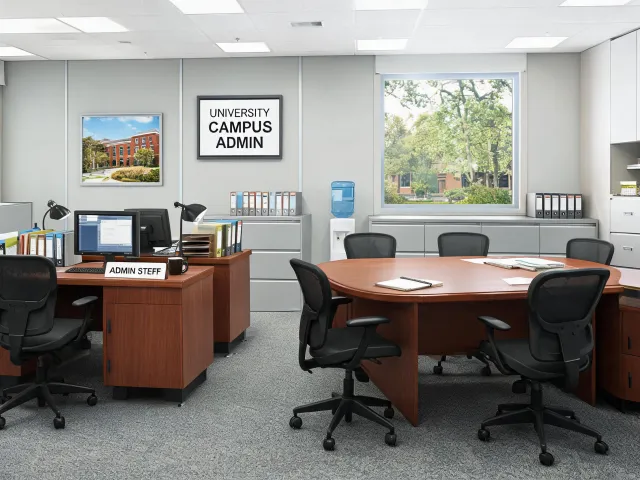 Higher education staff workspace furniture