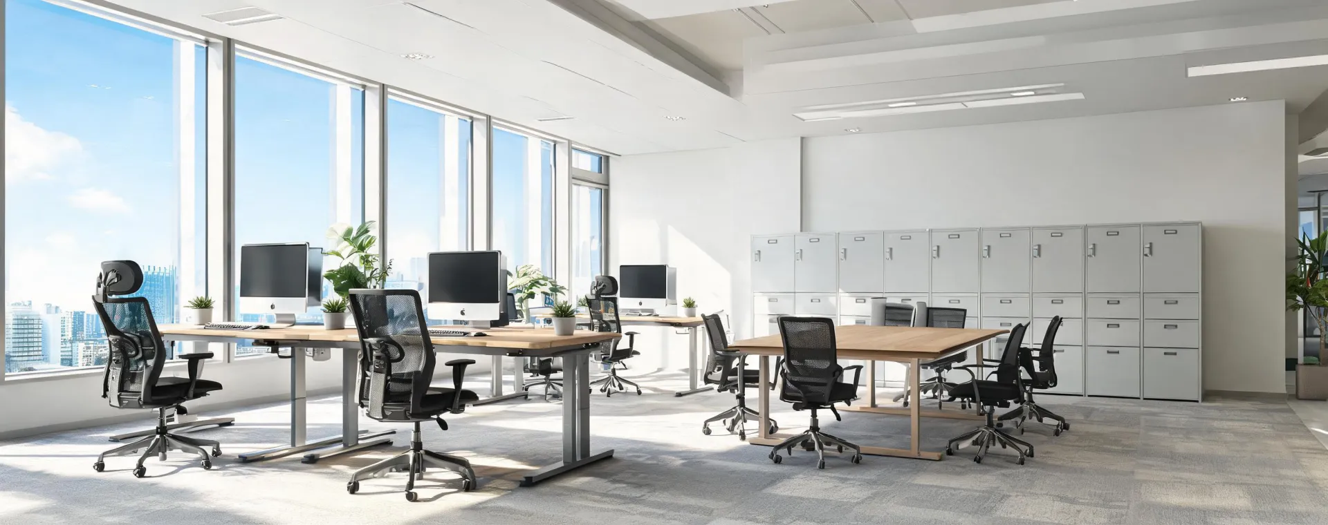 Teknion ergonomic office furniture in a bright workspace