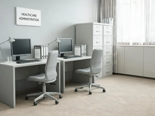 Healthcare administrative workspace furniture