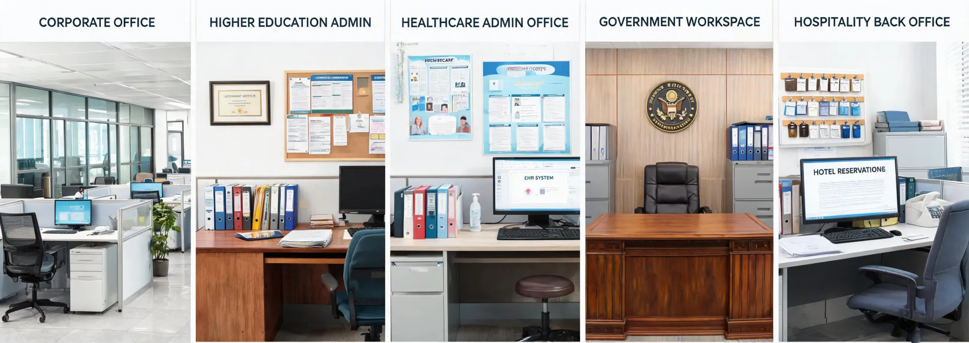 Commercial office furniture for multiple workplace sectors